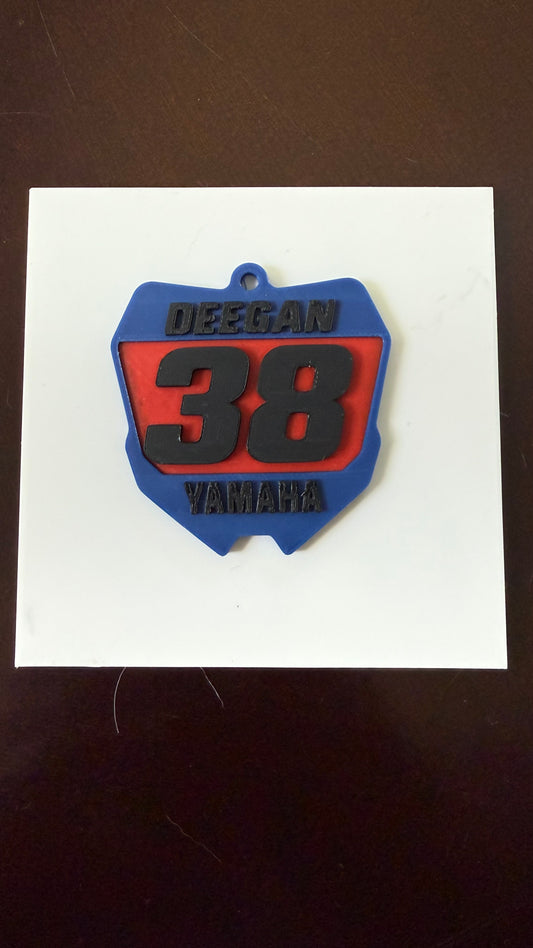 Deegan #38 Yamaha Keychain Tag – MX Number Plate Style