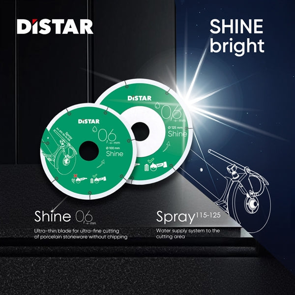 DiStar Shine 5" Diamond Blade for Ceramic & Porcelain — Ultra-Thin, Chip-Free Cutting