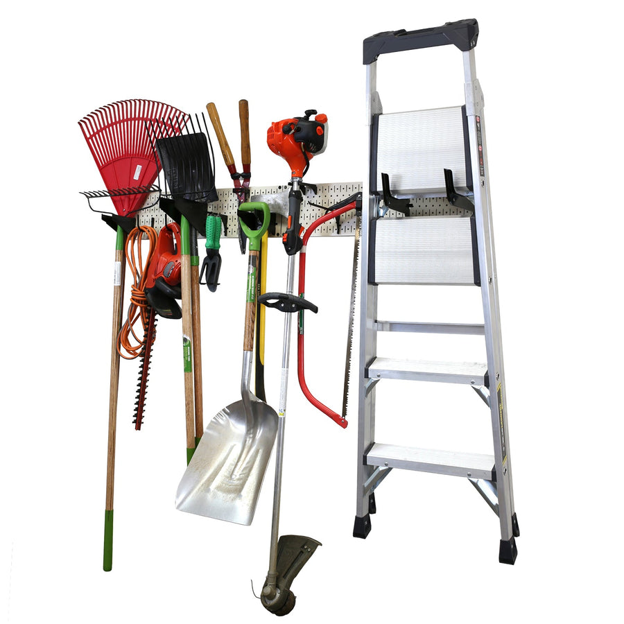 Wall Control Lawn & Garden Tool Wall Rack with Pegboard Hooks