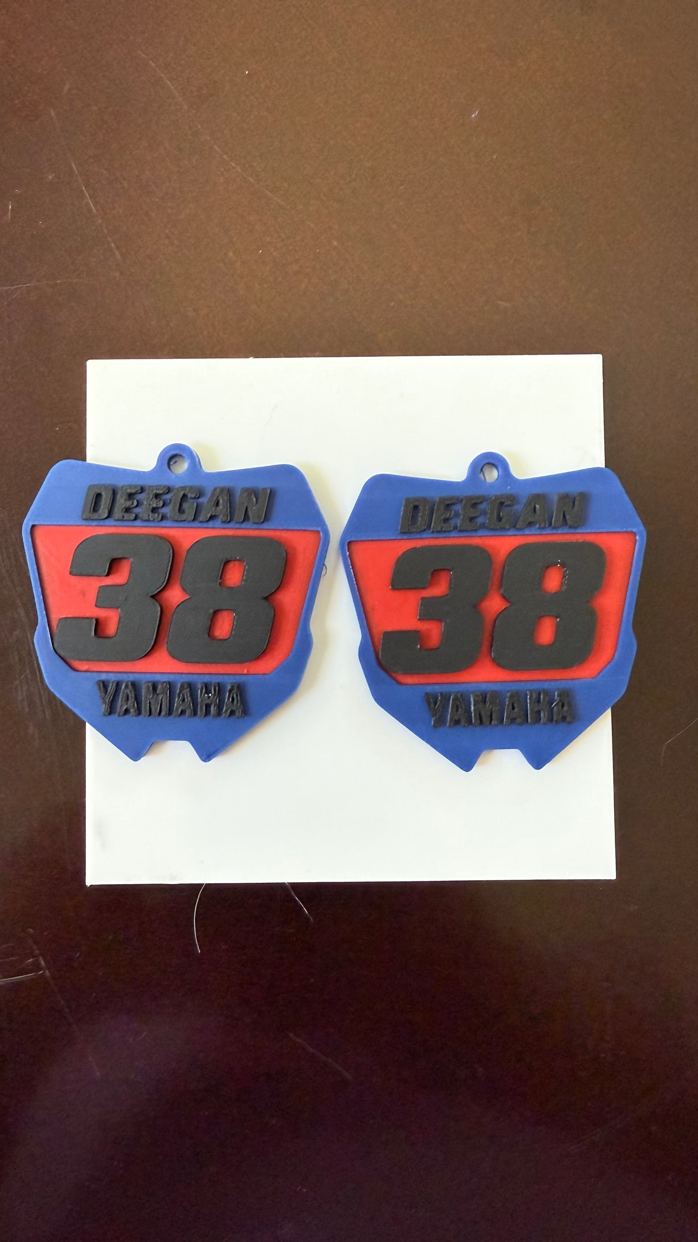 Deegan #38 Yamaha Keychain Tag – MX Number Plate Style