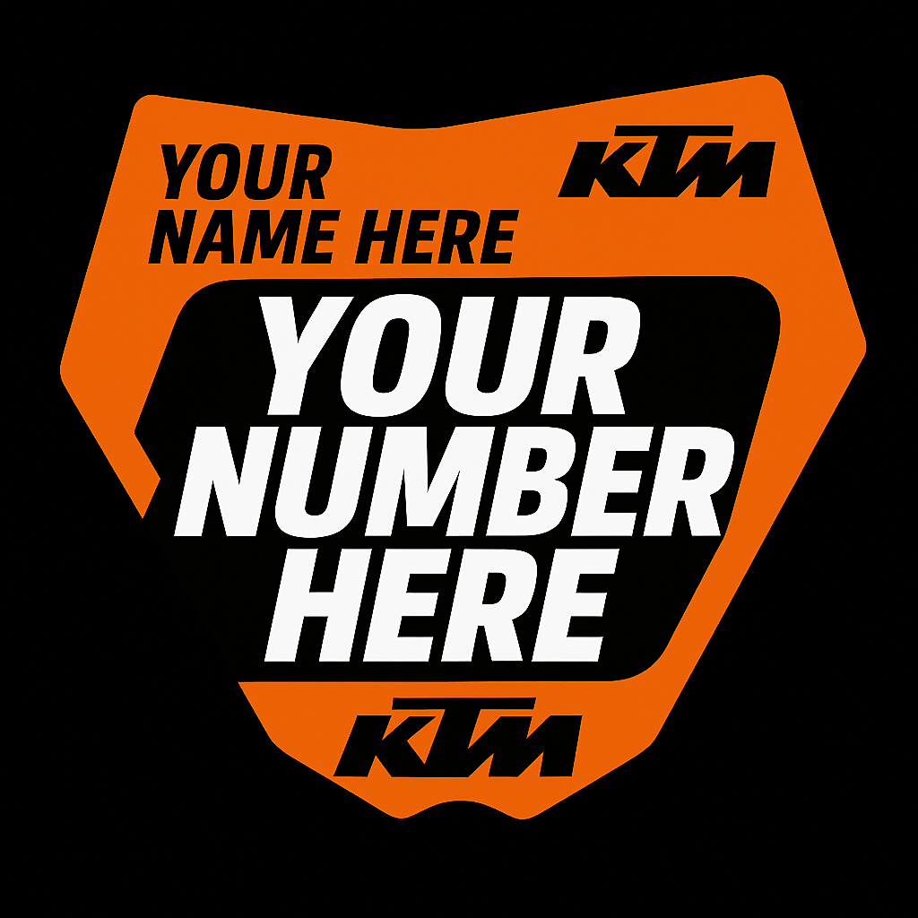 Custom MX LED Number Plate – Personalized with Name, Number & Bike Brand