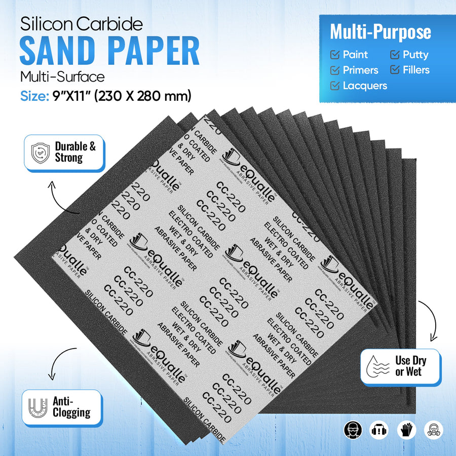 800 Grit Sandpaper Sheets – 25 Pack, 9x11 in, Wet or Dry Use