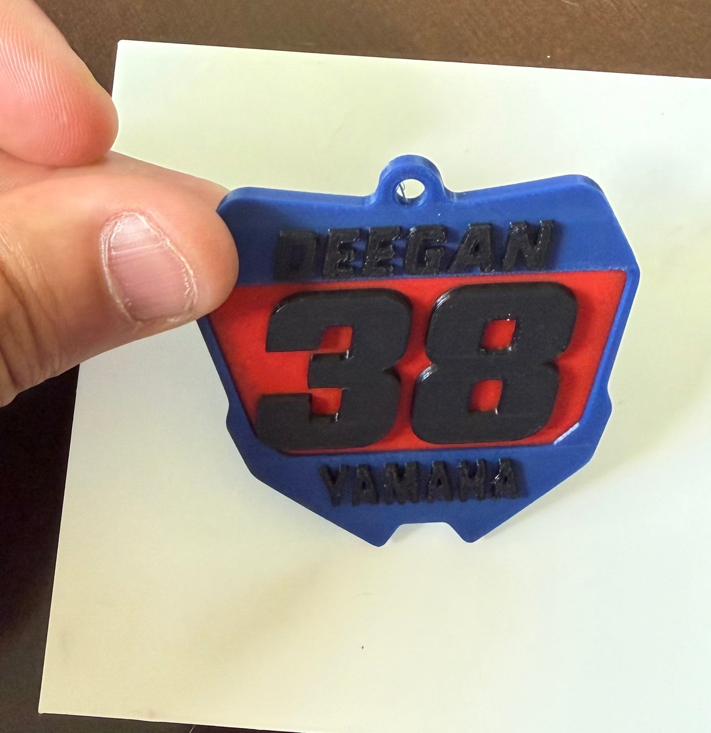 Deegan #38 Yamaha Keychain Tag – MX Number Plate Style