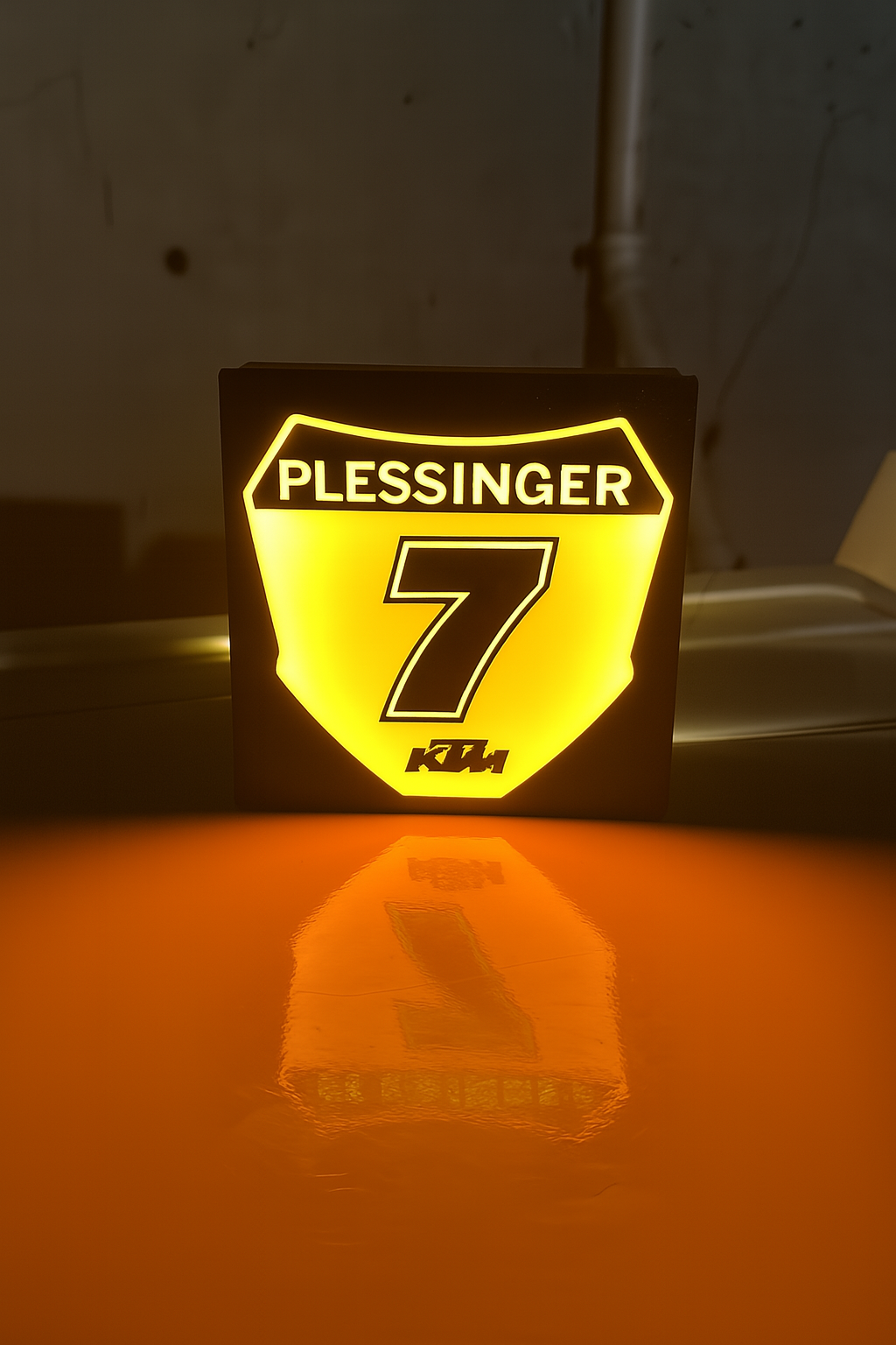 Plessinger #7 Custom MX LED Plate – Motocross Light Box for Riders & Fans