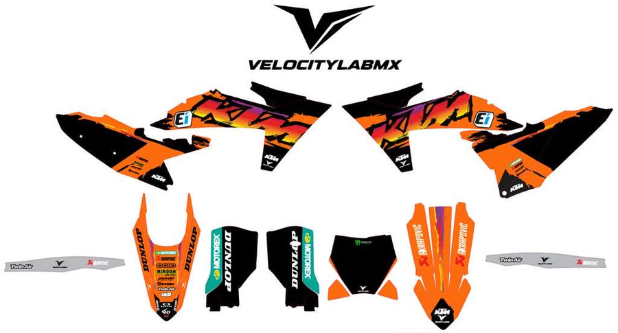 Custom KTM SX-F Graphics Kit 250/350/450 | Sunset Inferno