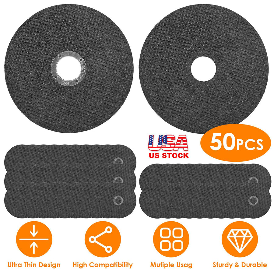 50 Pack 4.5" x 0.04" x 7/8" Cut Off Wheels Metal Stainless Steel Cutting Discs Grinding Discs for Angle Grinder Handheld Grinder Die Grinder