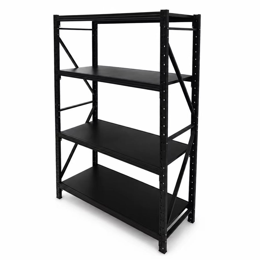 Metal Storage Shelving Unit, 4-Tier 6000LBS Adjustable Garage Shelving Rack, 47.24" W x 19.69" D x 71.65" H, Steel Storage Shelf Organizer for Garage, Workshop, Basement, Pantry