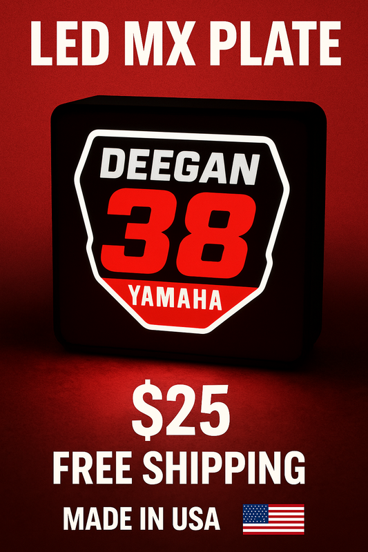 Deegan #38 MX LED Plate – Custom Motocross Light Box by Titan Forge Off Road