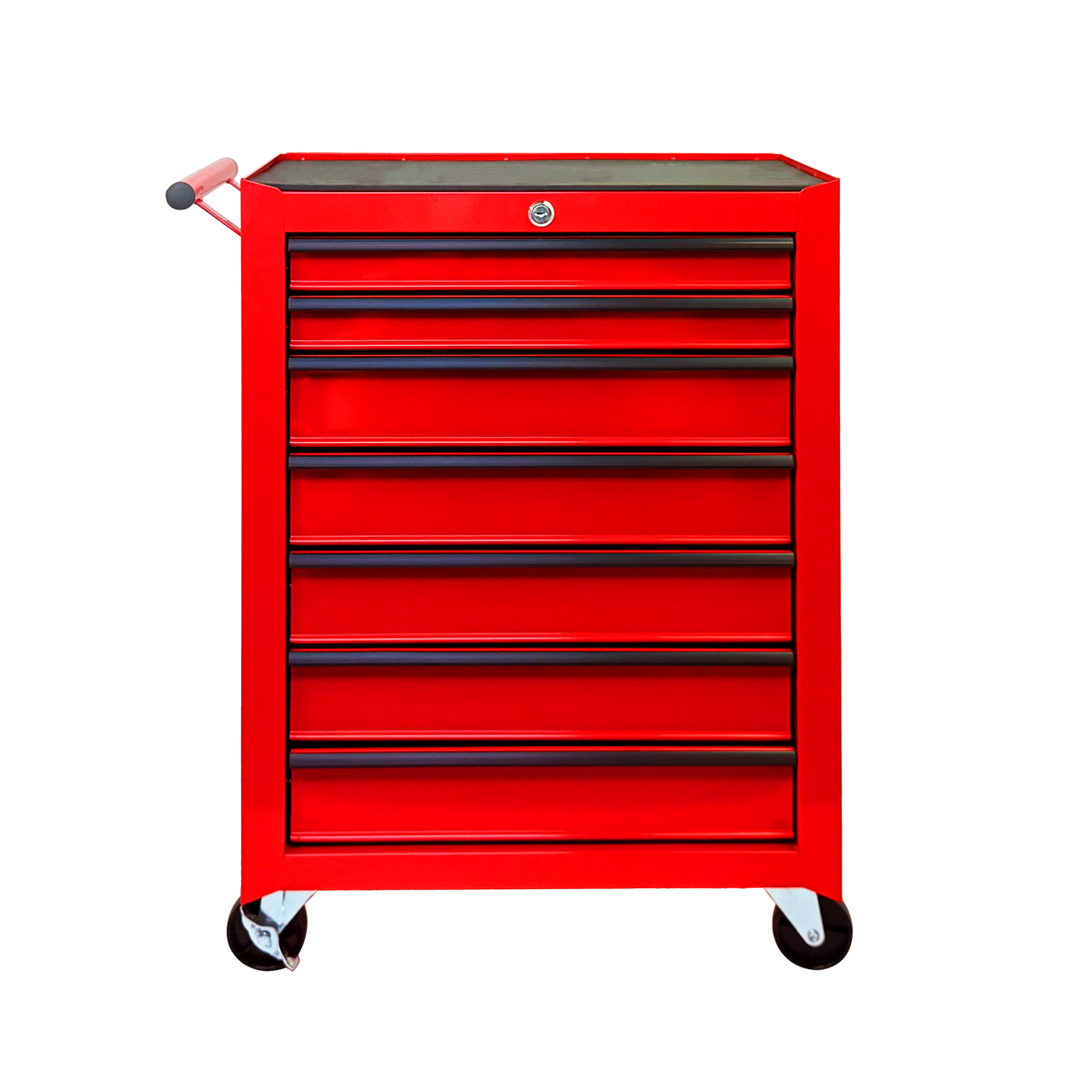 Rolling Metal Tool Chest with 7 Drawers – 20" Steel Cabinet - Red