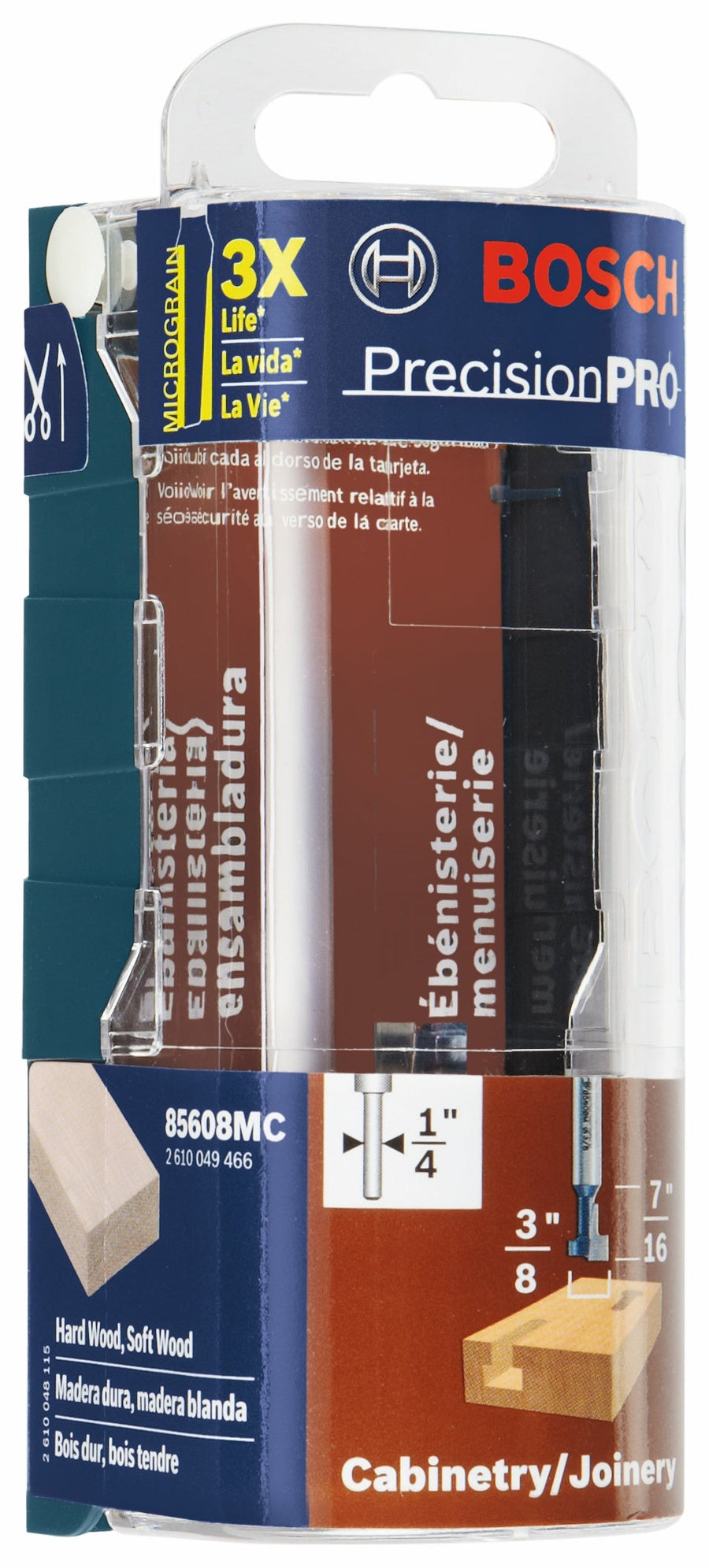 BOSCH 85608MC 3/8 In. Carbide-Tipped Keyhole Router Bit