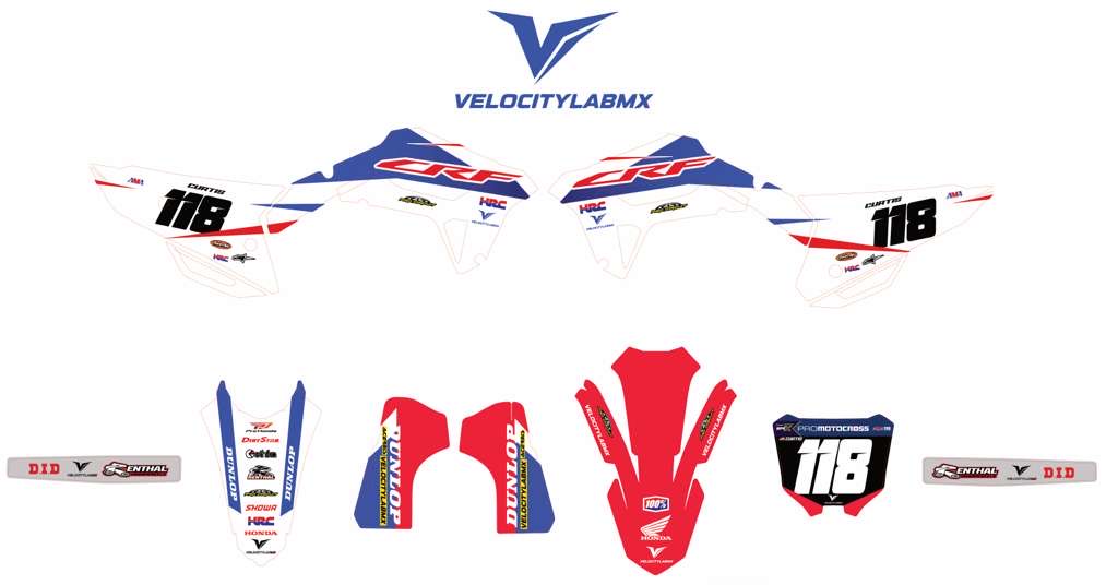 White HRC Factory Edition Custom Honda CRF250R/CRF450R Graphics Kit
