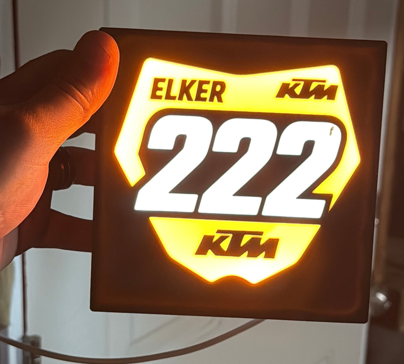 Custom MX LED Number Plate – Personalized with Name, Number & Bike Brand