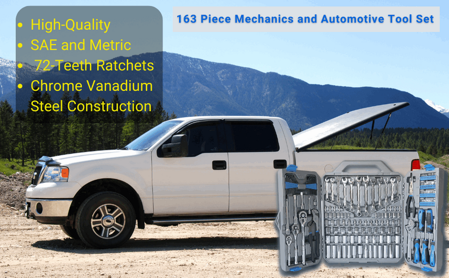 Apollo DT0002 163-Piece Mechanics Tool Set – SAE & Metric