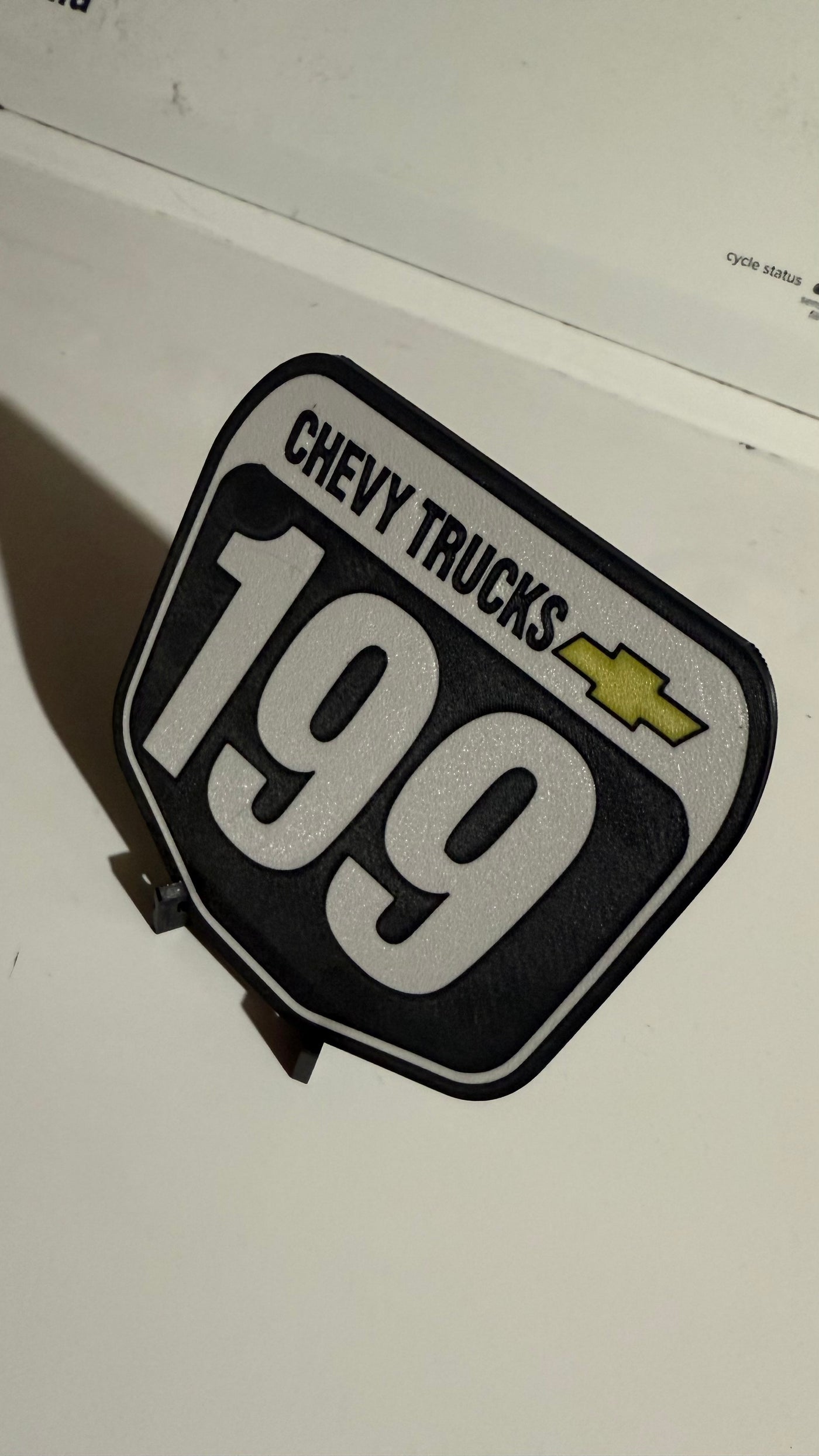 Travis Pastrana Chevy Trucks Mini Plate – 199 Motocross Shelf Sign