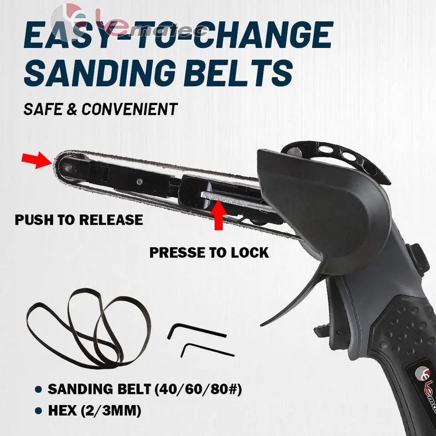 LE-BS-706B Air Belt Sander 1/2" x 13" – Fast Precise Sanding