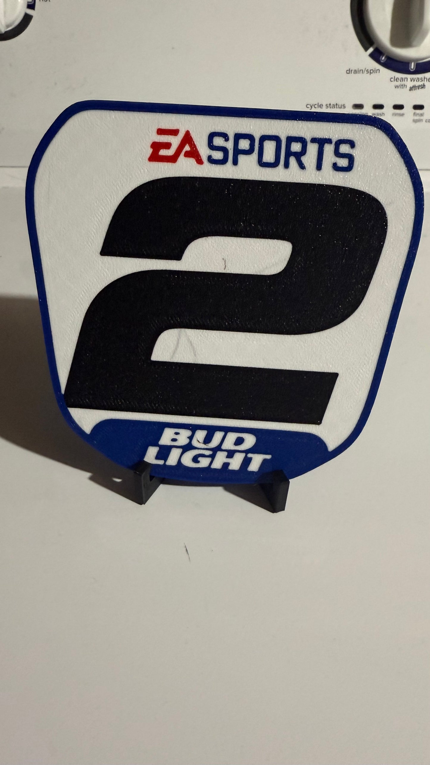 Jeremy McGrath Bud Light Mini Plate – #2 EA Sports Motocross Display Sign