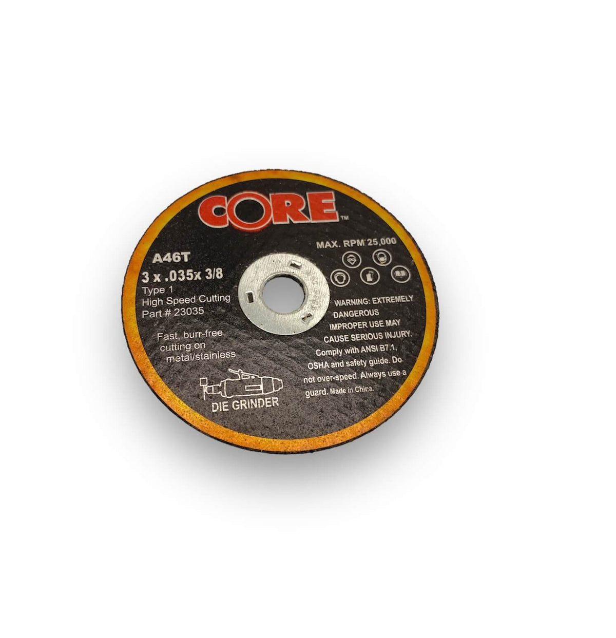 3 x .035 x 3/8in Cut Off Wheel