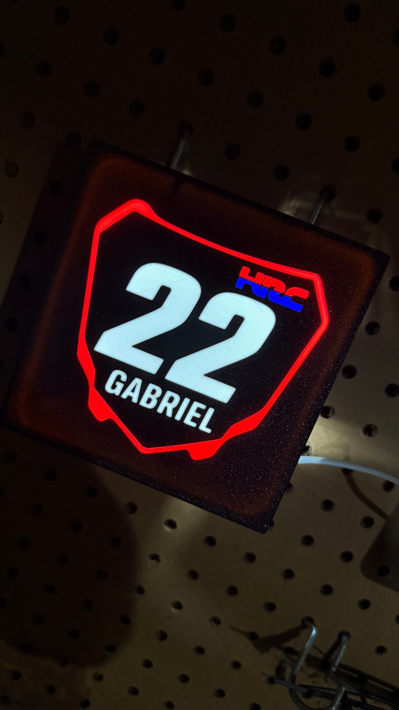 Custom MX LED Number Plate – Personalized with Name, Number & Bike Brand