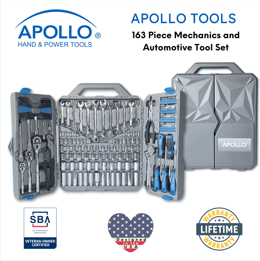 Apollo DT0002 163-Piece Mechanics Tool Set – SAE & Metric