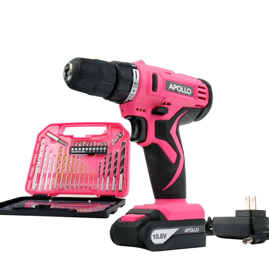 10.8 Volt Lithium-Ion Cordless Drill with 30 Piece Accessory Set PINK - DT4937P