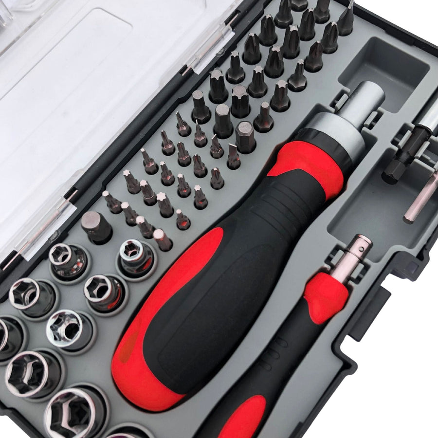 55 Piece Metric Tool Set with Ratcheting Bit Driver, Precision Bit Driver and Bit Assortment - DT5024