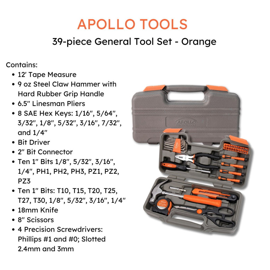 39 Piece General Tool Kit - DT9706OR