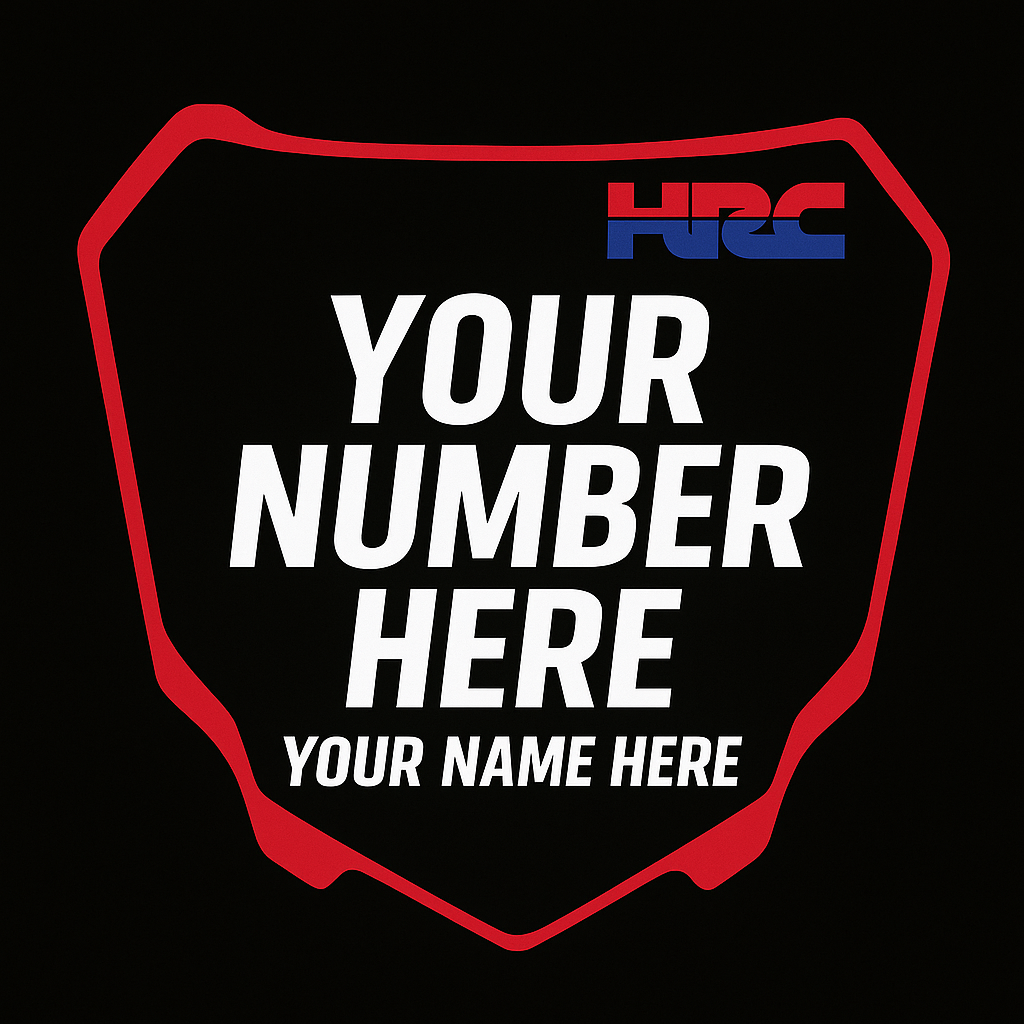 Custom MX LED Number Plate – Personalized with Name, Number & Bike Brand