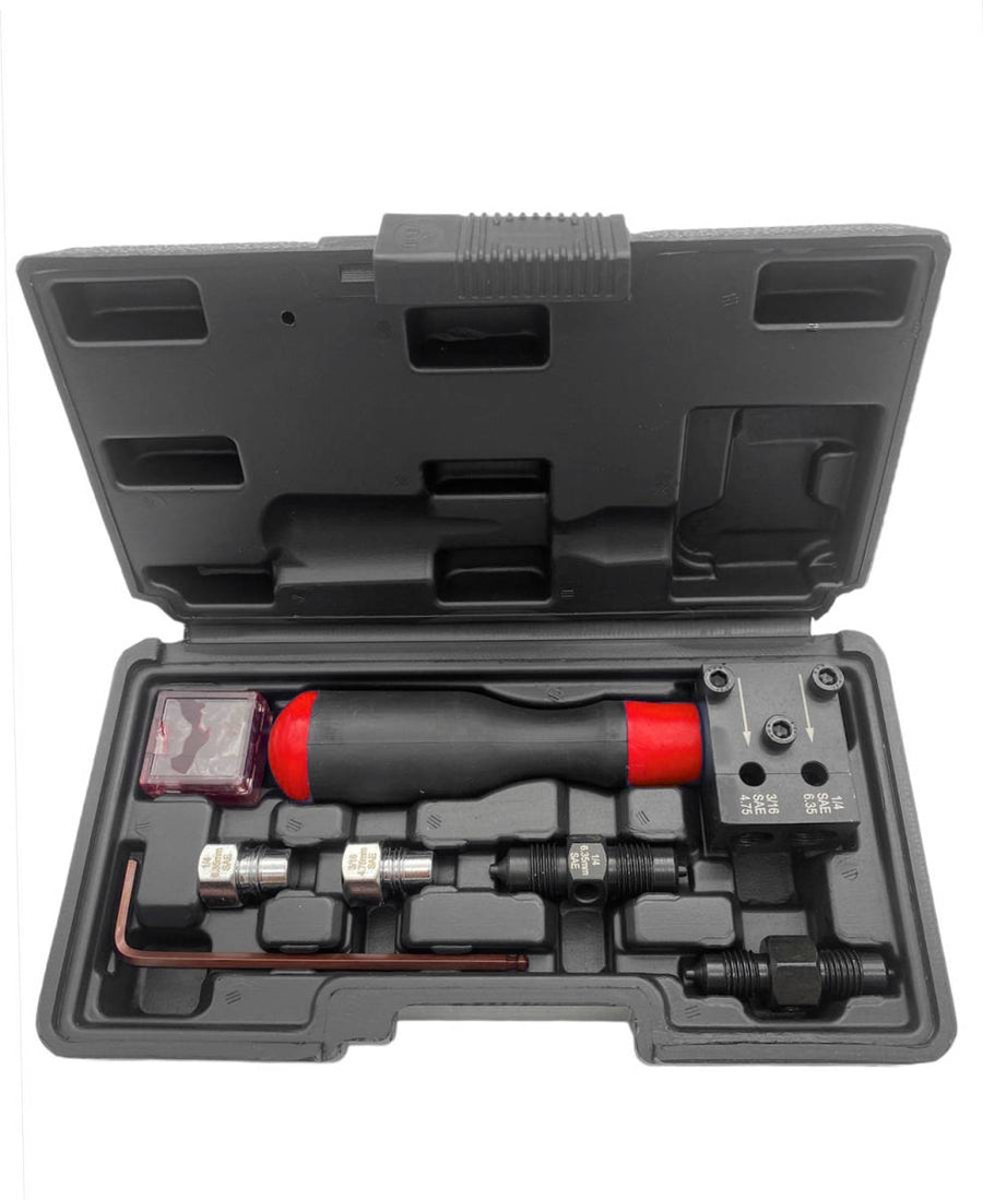 Granatelli Dual Brake Flaring Tool – 45° Double Flare Tool for 3/16" & 1/4" Brake Lines - 540108