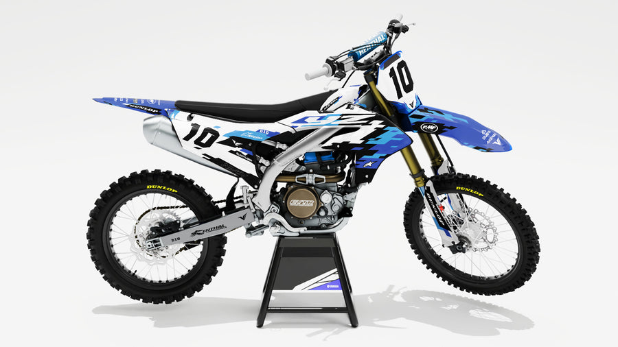 Yamaha YZ250F / YZ450F Custom Graphics Kit – Blue Voltage Edition