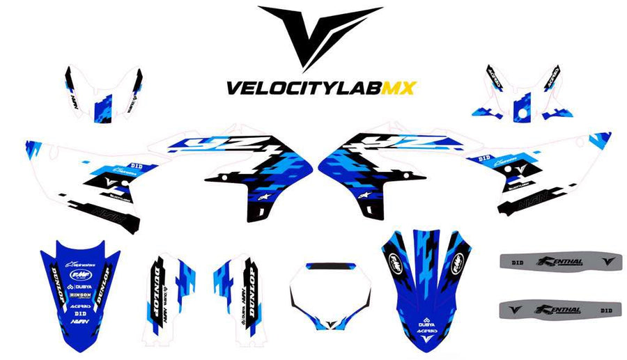 Yamaha YZ250F / YZ450F Custom Graphics Kit – Blue Voltage Edition