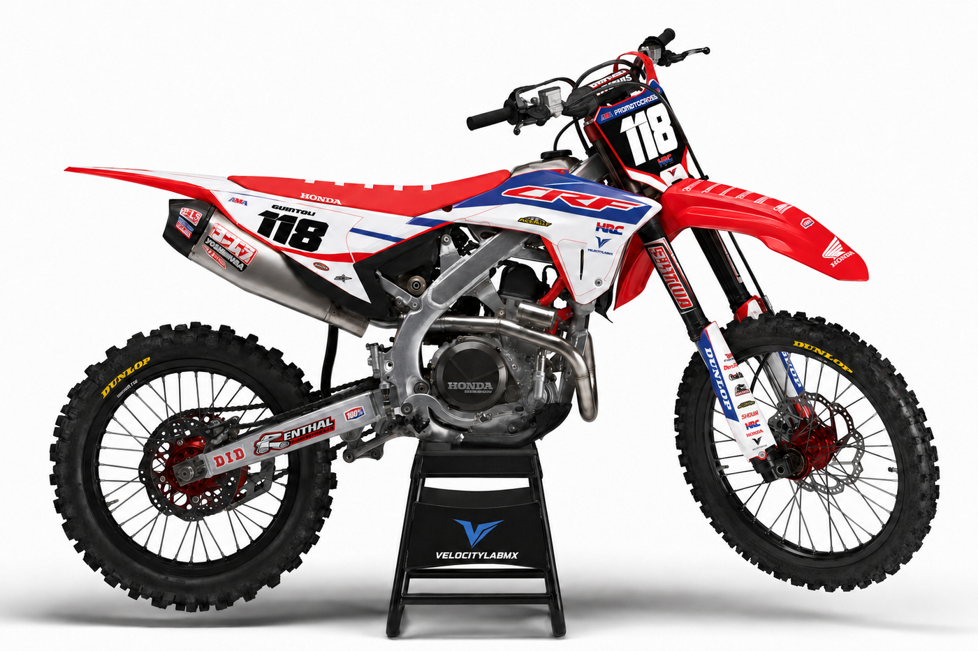 White HRC Factory Edition Custom Honda CRF250R/CRF450R Graphics Kit