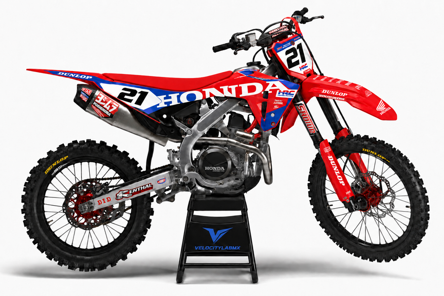 Honda Heritage Factory Edition Custom CRF250R/CRF450R Graphics Kit – Red, White & Blue