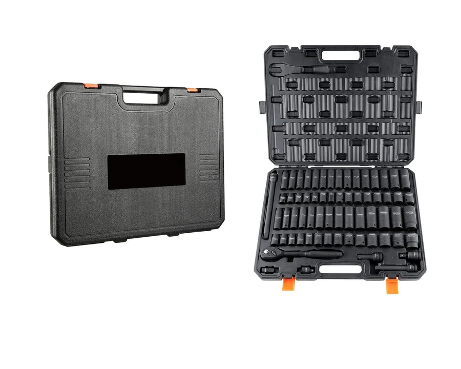 Impact Socket Set, 6-Point — 1/2" Drive, 65-Piece