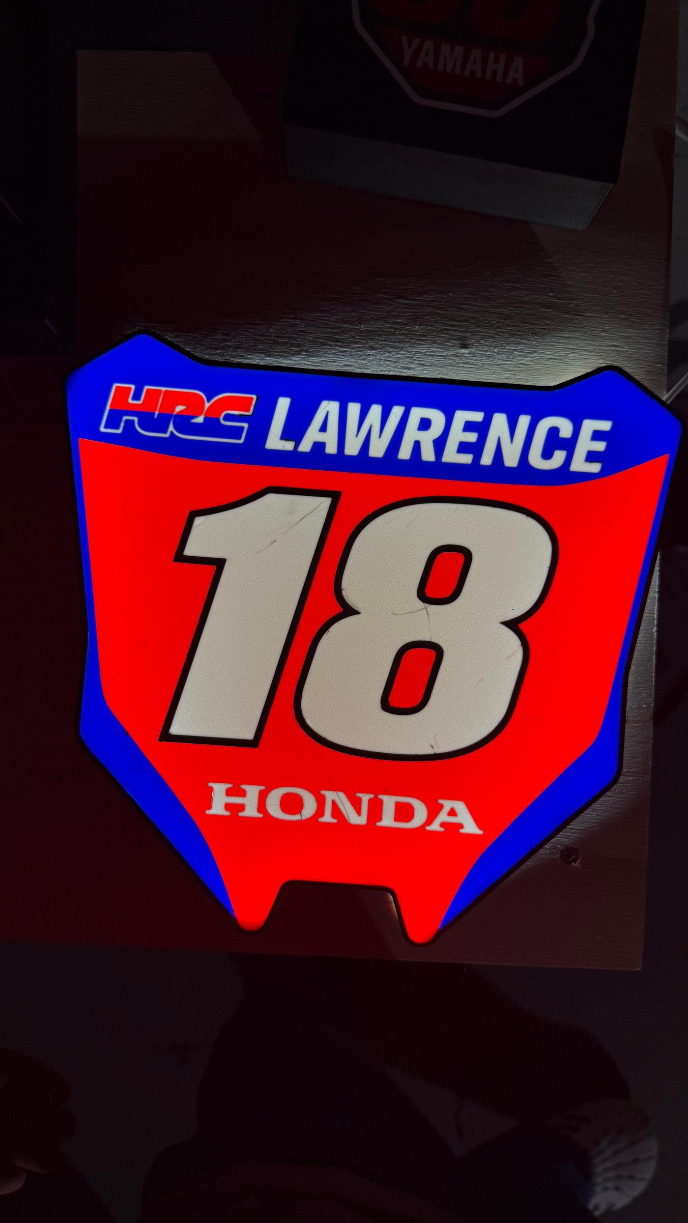 Custom MX LED Number Plate – Personalized 9.5" Motocross Light Box Wall Sign
