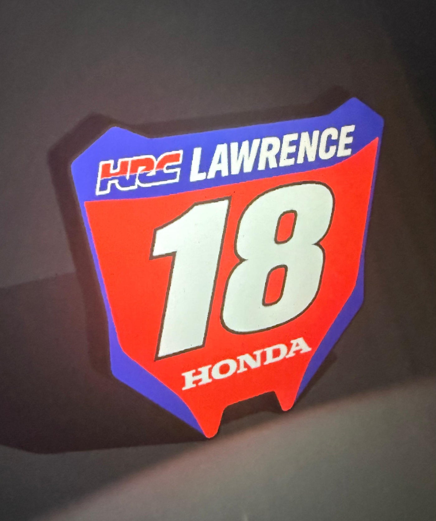 Custom MX LED Number Plate – Personalized 9.5" Motocross Light Box Wall Sign