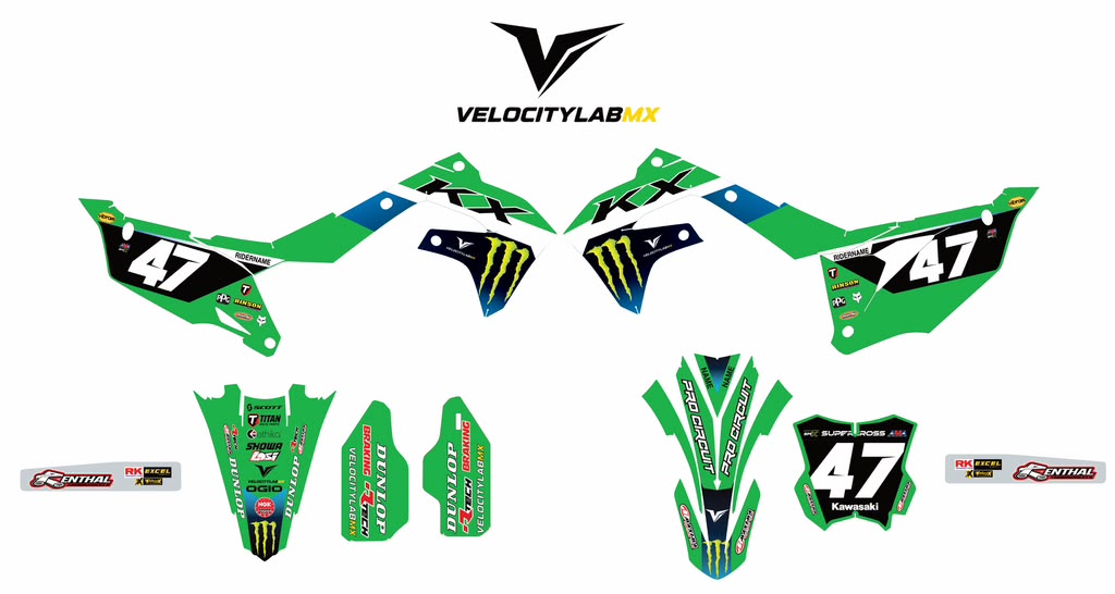 Kawasaki Factory Edition MX Graphics by VelocityLabMX