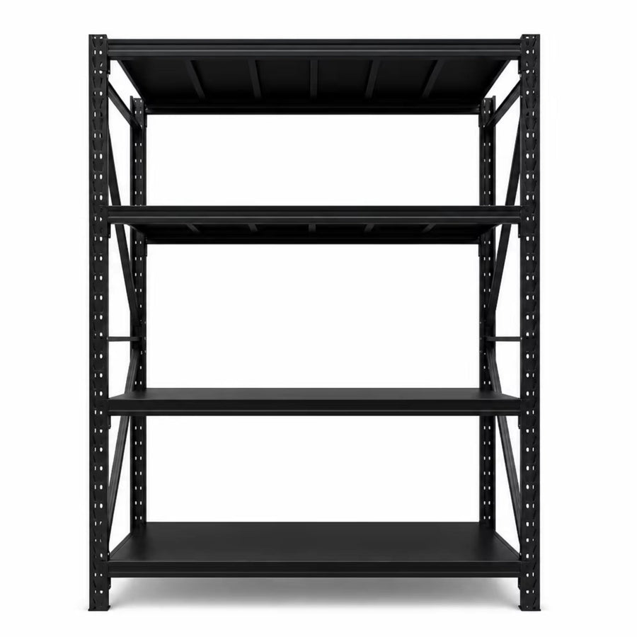 Metal Storage Shelving Unit, 4-Tier 6000LBS Adjustable Garage Shelving Rack, 47.24" W x 19.69" D x 71.65" H, Steel Storage Shelf Organizer for Garage, Workshop, Basement, Pantry