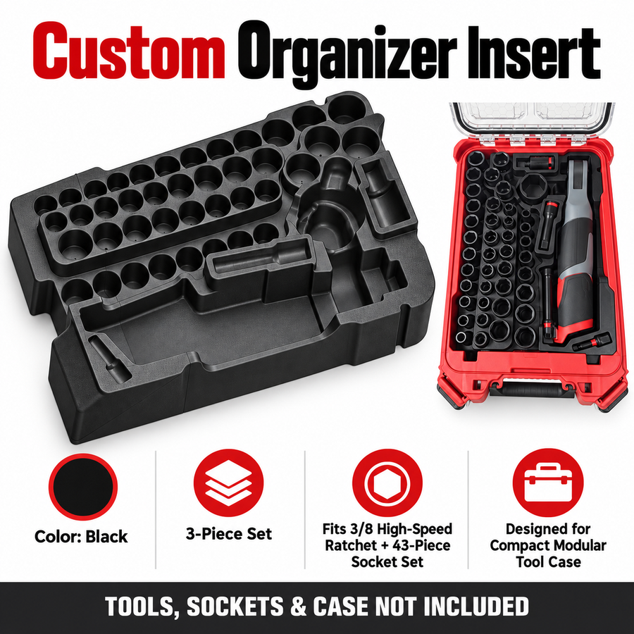 Compatibility and package information for black organizer insert