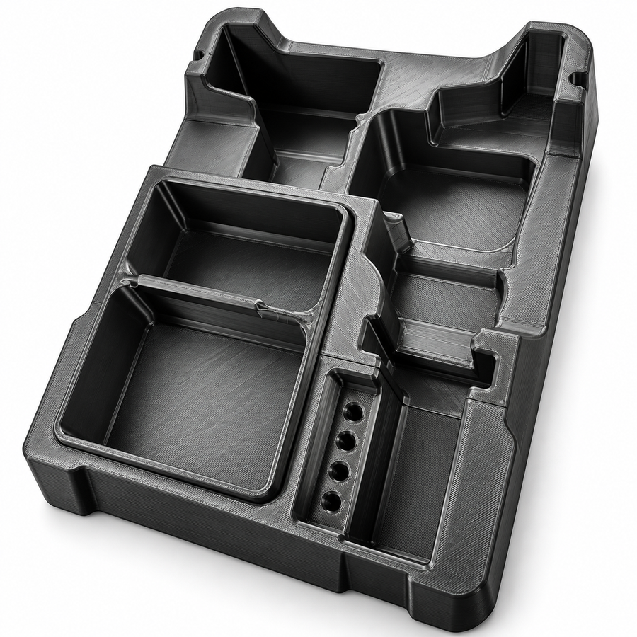 Black organizer insert compatible with M12 2488-20 soldering iron and PACKOUT 48-22-8435, insert only