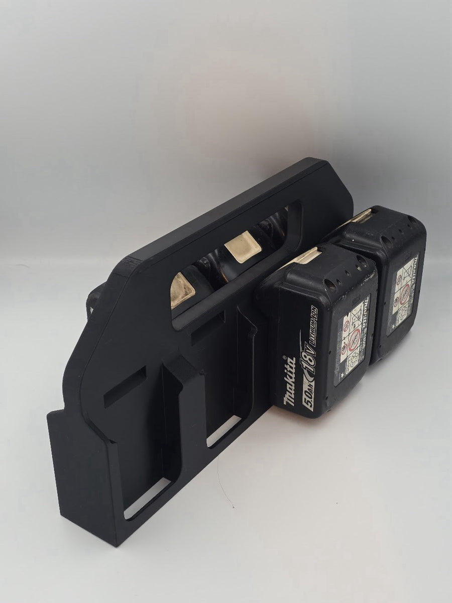 Six-slot carry rack battery holder compatible with Makita 18V batteries