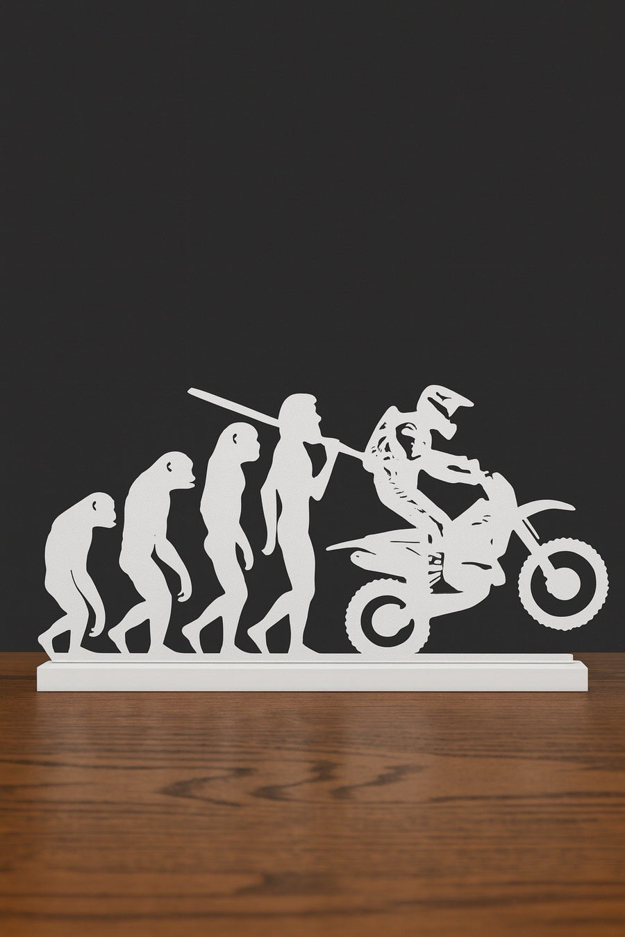 Motocross evolution dirt bike rider desk decor and shelf ornament
