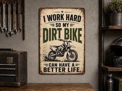 MX Riders Only 7x10 metal motocross garage wall sign
