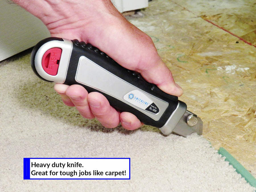 Smithline Utility Knife 18mm Retractable Razor Box Cutter SK2 Blades