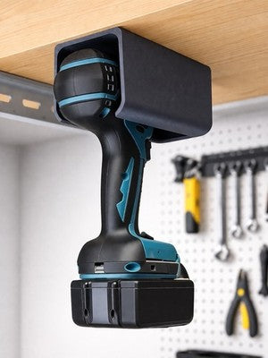 Under shelf drill holder wall mount power tool storage rack