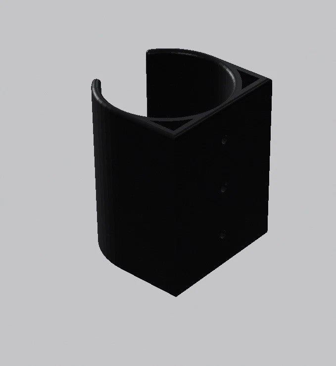 Universal PETG power tool wall holder shown from alternate angle