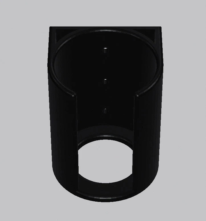 Black universal cordless drill holder wall mount for garage and workshop organization