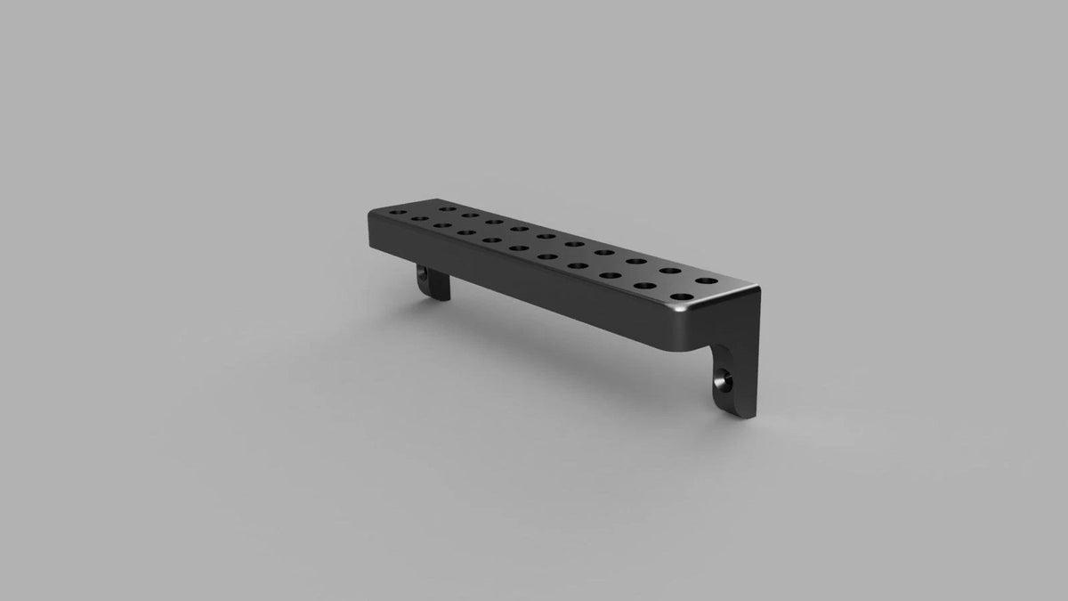 Wall mount screwdriver holder rack for garage and workshop tool storage